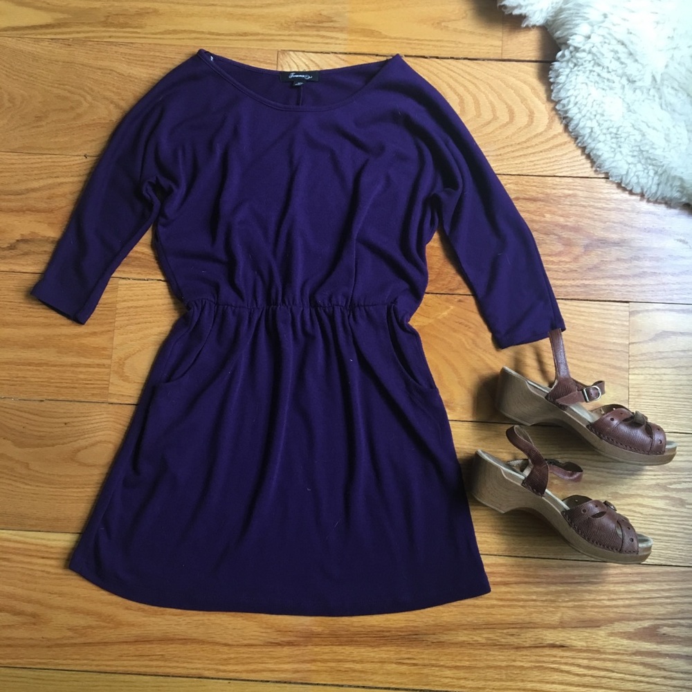Purple knit dress